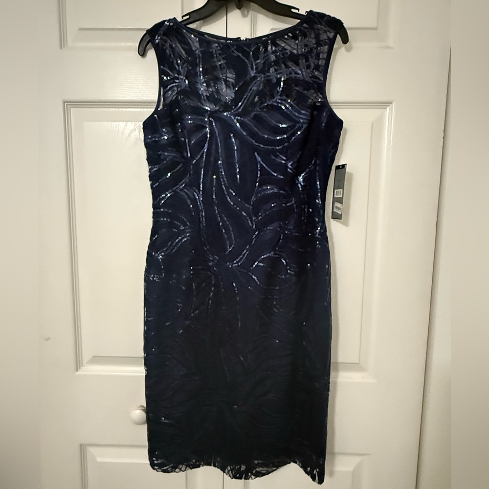 LAST CHANCE Sophisticated Midnight Blue Sequin Dress